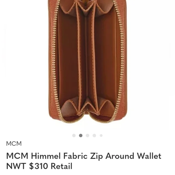 MCM Himmel Fabric Zip Around Wallet New $310 Retail - Picture 2 of 5